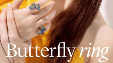 Flutter into Spring with a Beaded Butterfly Ring!