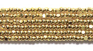 13SB853-5C250: CZ Seed Bead Charlotte 24 Karat Gold Plate 13/0 6 Strand 31 Hanks
