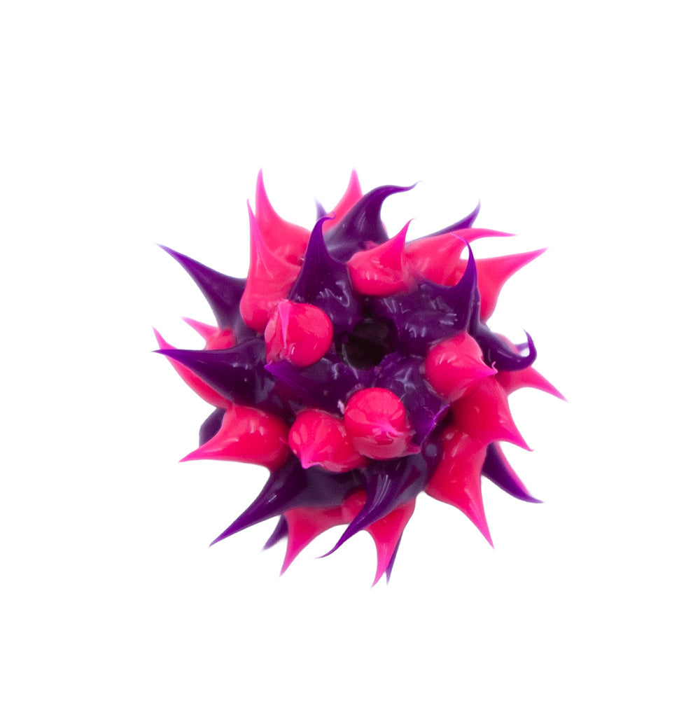 10MS198-92: Rubber Round Purple w/Pink 10mm - 5PPK