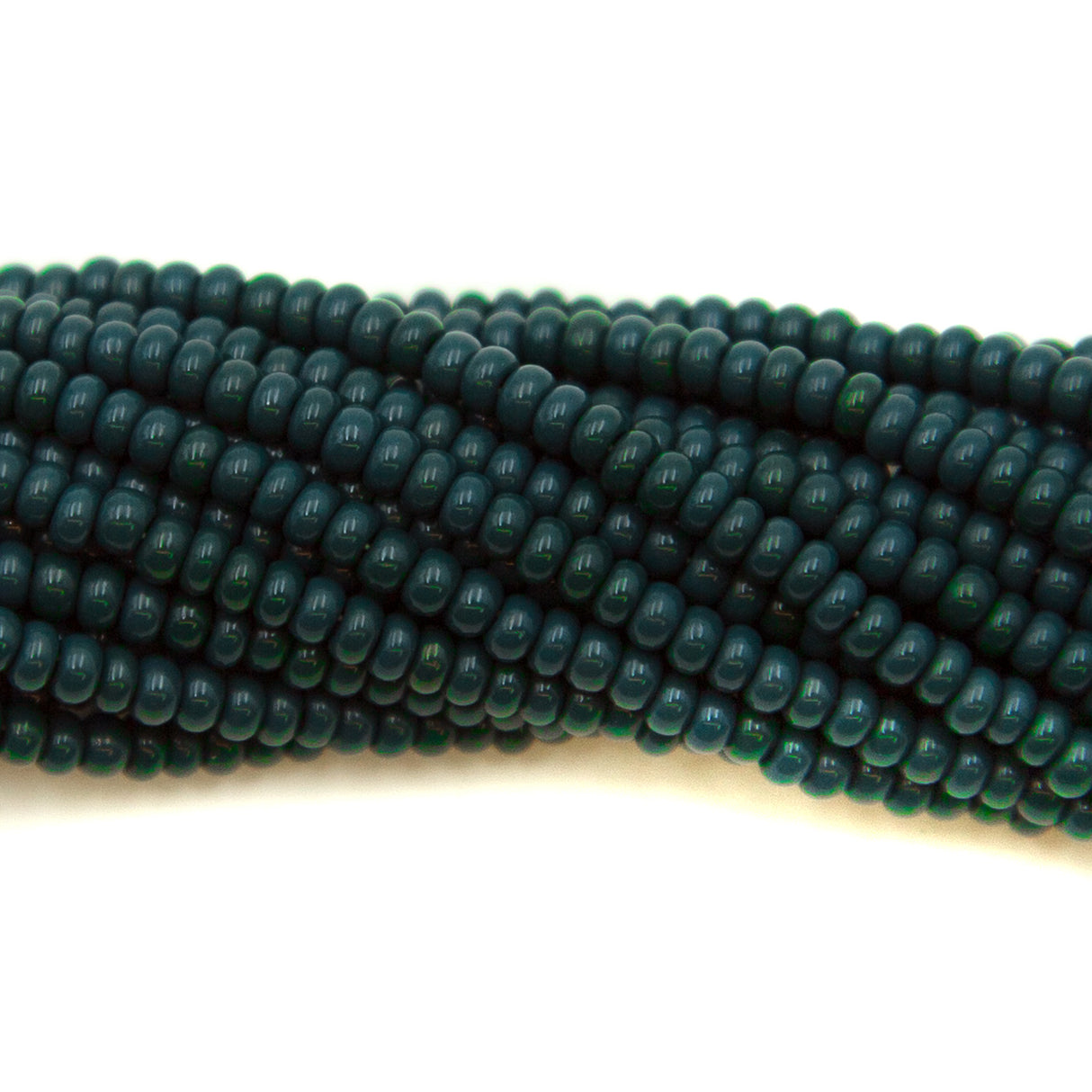 10SB188R: CZ Seed Bead Opaque Forest Green 10/0-1HK