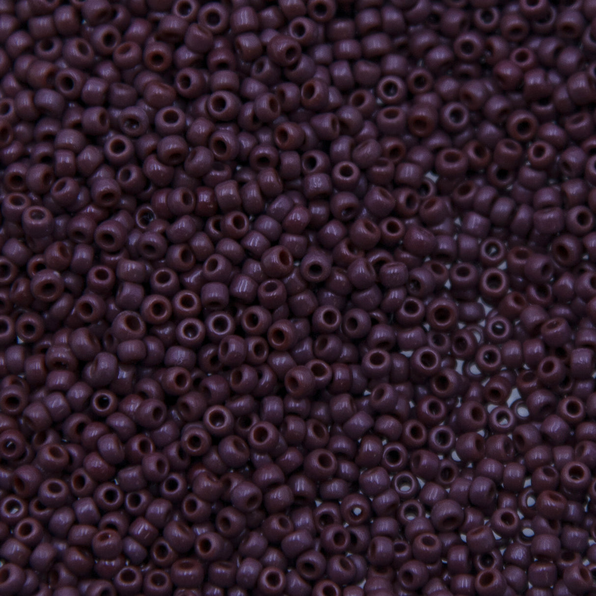 10SV100-34: Vintage Venetian Seed Bead Op Dark Brown 10/0