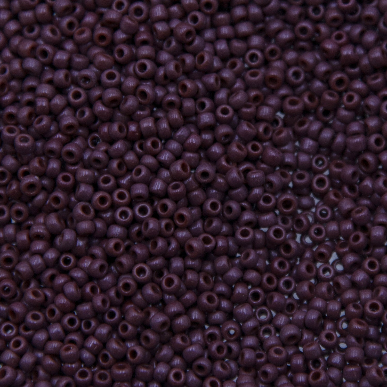 10SV100-34: Vintage Venetian Seed Bead Op Dark Brown 10/0