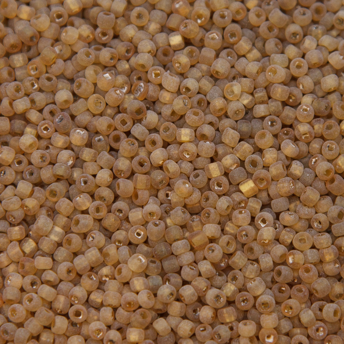 10SV253-18R: Vintage Venetian Gold #18 Square Hole Frosted 10/0 150 Gram Bag