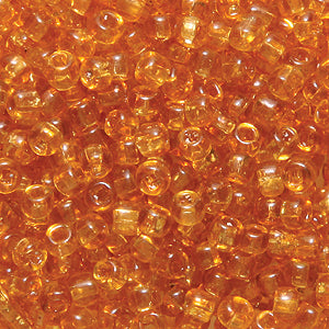 10SV254-3QR: Vintage Venetian Transparent Raw Sienna #3 Square Hole 10/0 50 Gram Bag