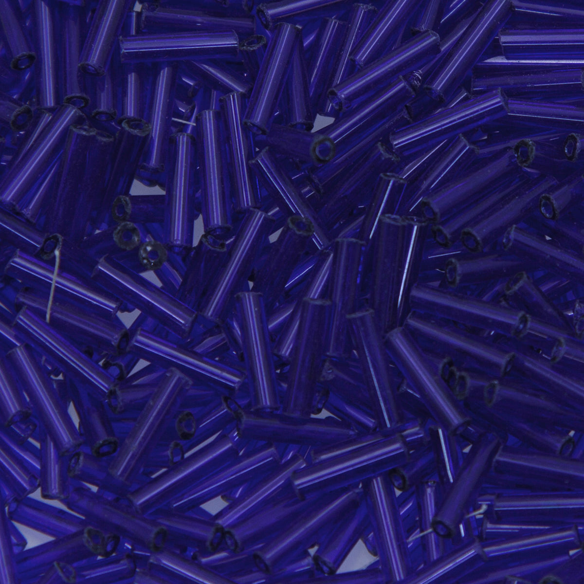 10SV6278-S: Vintage Venetian BUGLE TRANS Navy Blue 2 2x10mm-500 Grams