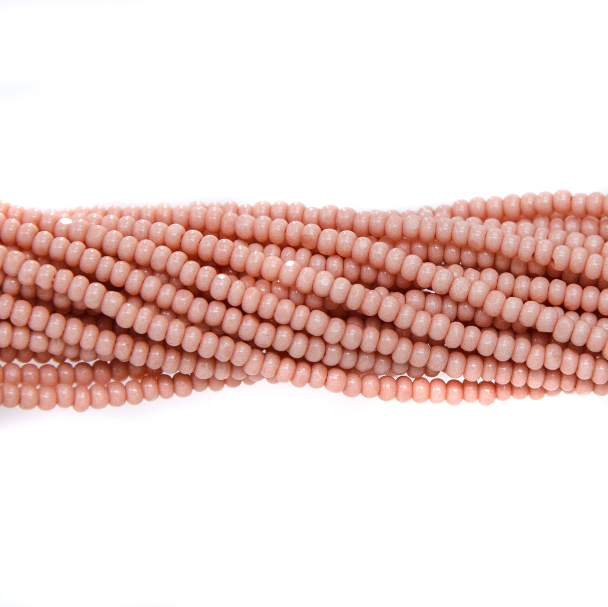 11SB192-A1CR: Cz Seed Bead True Cut Terra Coated Dusty Rose 11/0 - 1 Hank