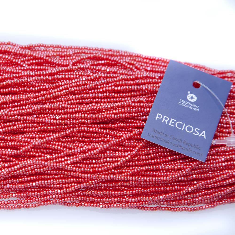 11SB342-C: Czech Seed Bead True Cut Sfinx Lt Red 11/0 - 6 Hanks