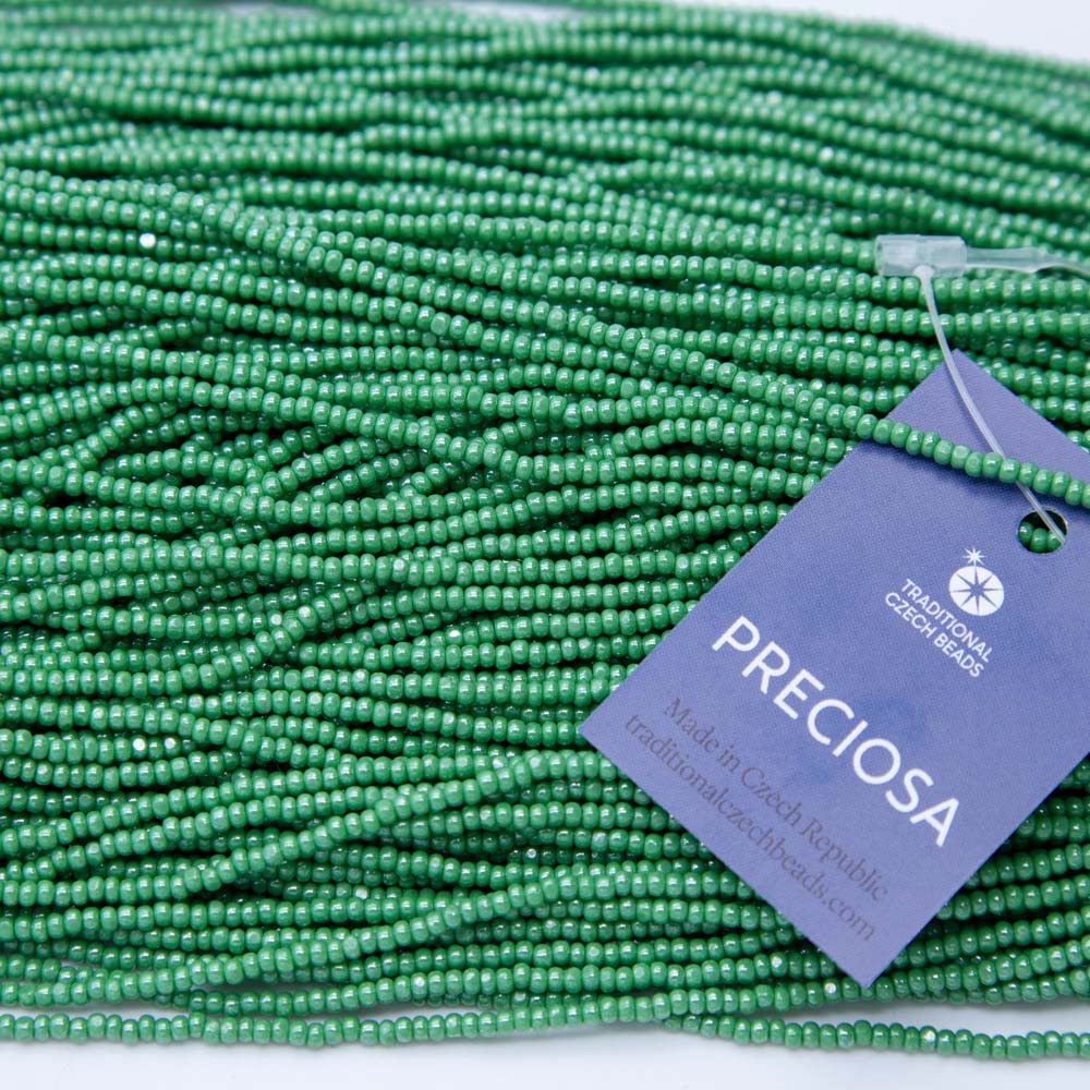 11SB384-C: CZ Seed Bead True Cut Sfinx Green 11/0 - 6HK