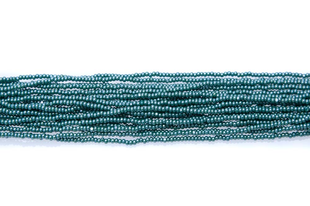 11SB386-C: CZ Seed Bead True Cut Sfinx DK Green 11/0 - 6HK