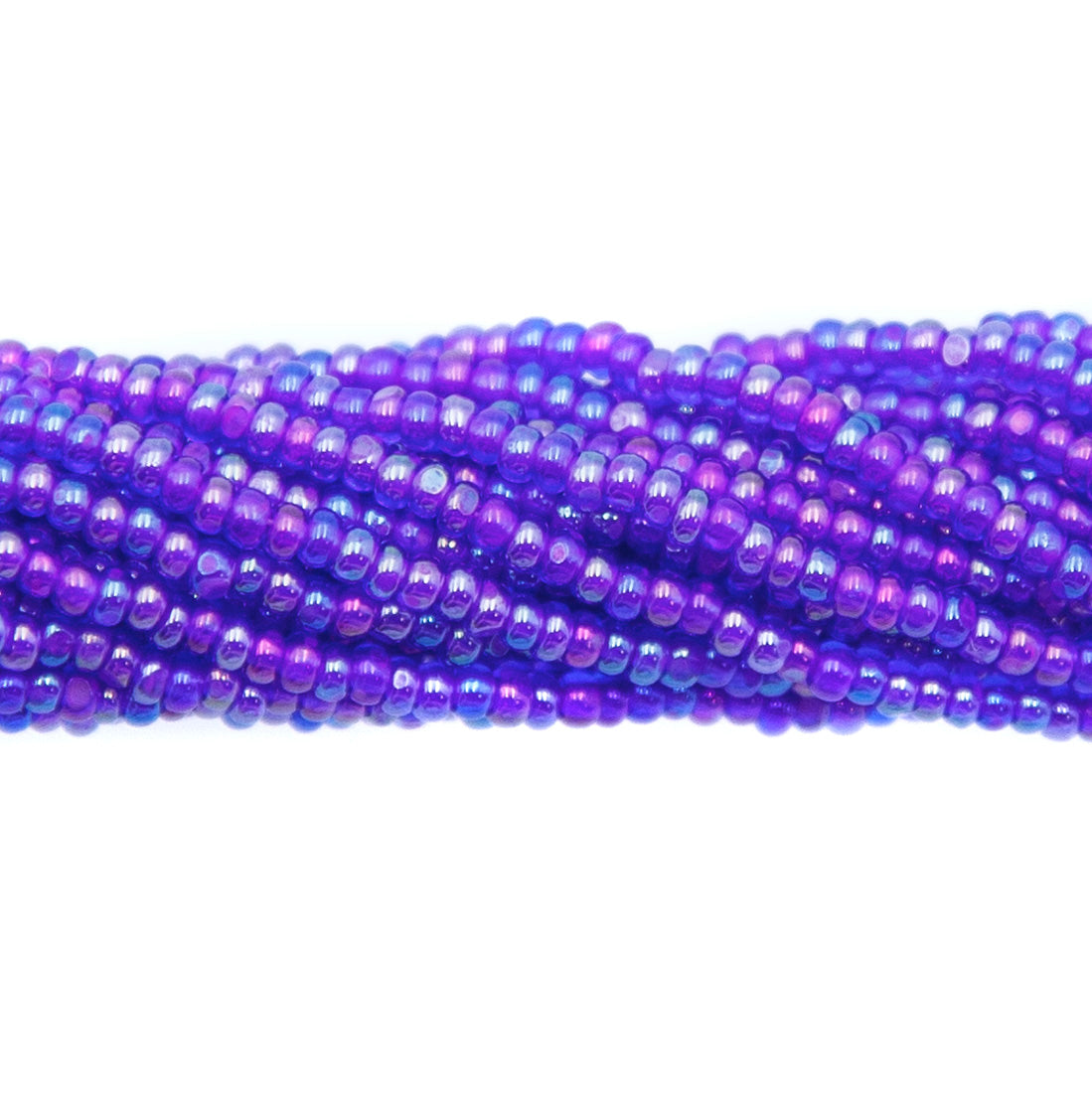 11SB598-CLC: Czech Seed Bead True Cut Color Lined Amethyst AB 11/0 6 Hanks