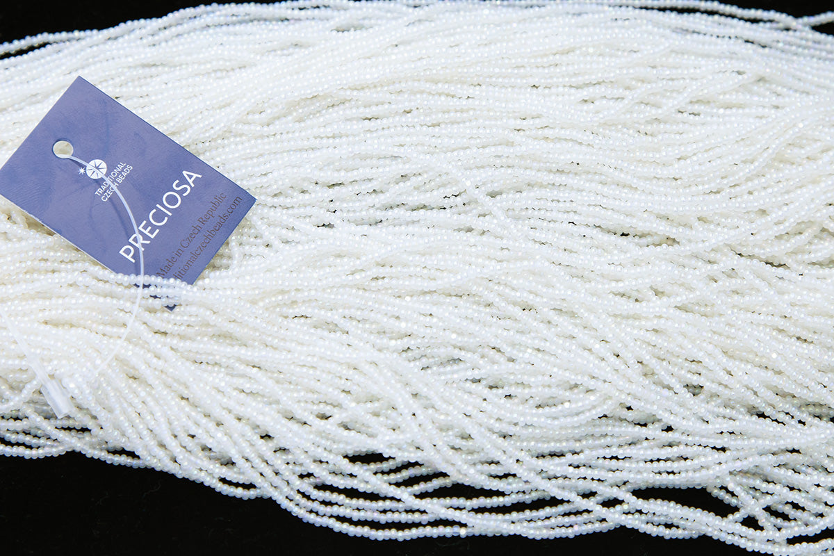 11SB613-AC: CZ Seed Bead True Cut Pearl Lt Cream AB 11/0 - 6HK