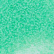 11SM781-LMR: 11-1120R Miyuki Seed Bead 11/0 Luminous Neon Lined Mint - 25GM