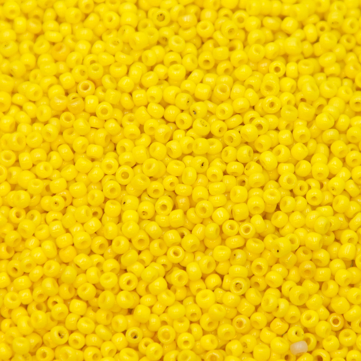 11SV122-4: Vintage Venetian Seed Bead Opaque Yellow #4 11/0 - 500 Grams
