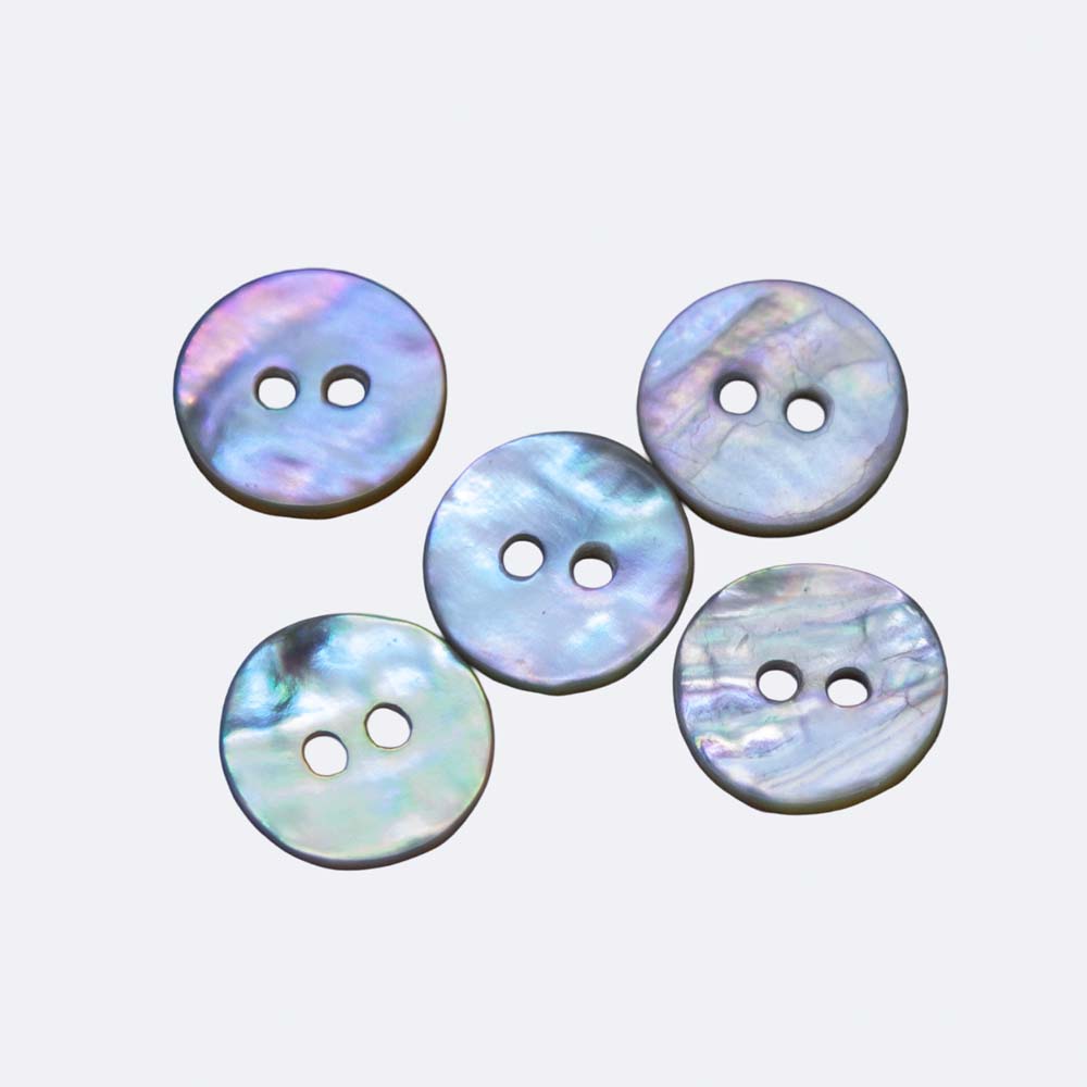 12AB558-B: Abalone Button Natural 12.5mm - 16PK