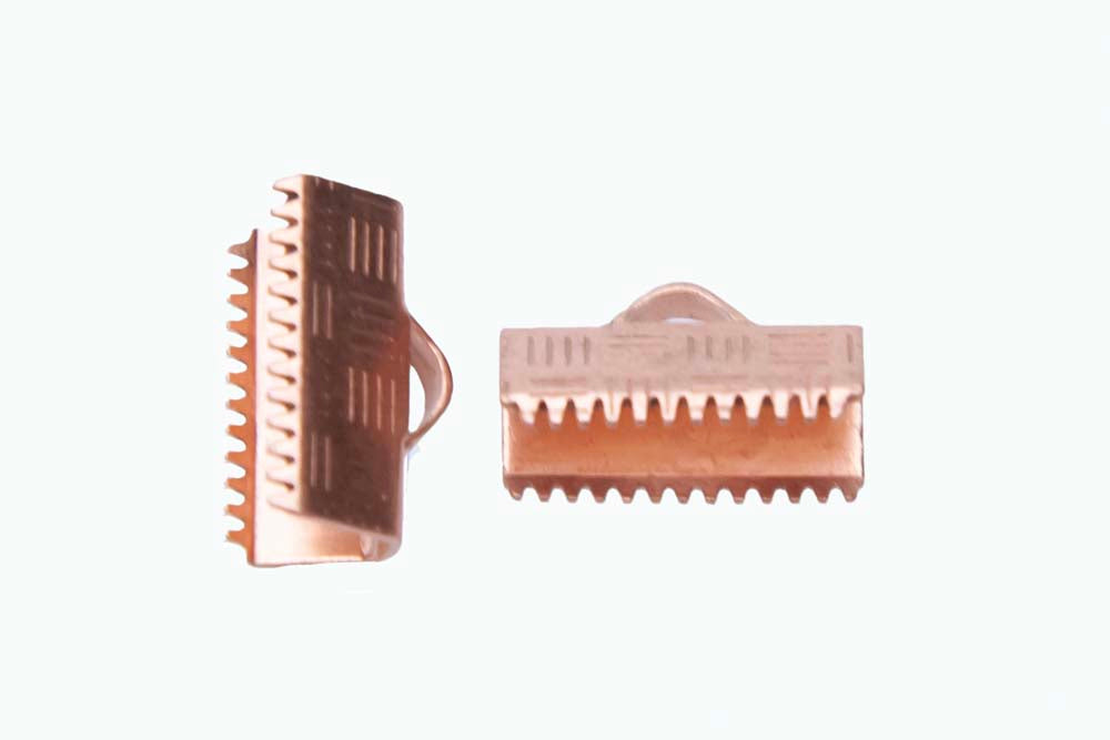 12FI82-C: Clamp End W/Loop 13mm Raw Copper - 12PC