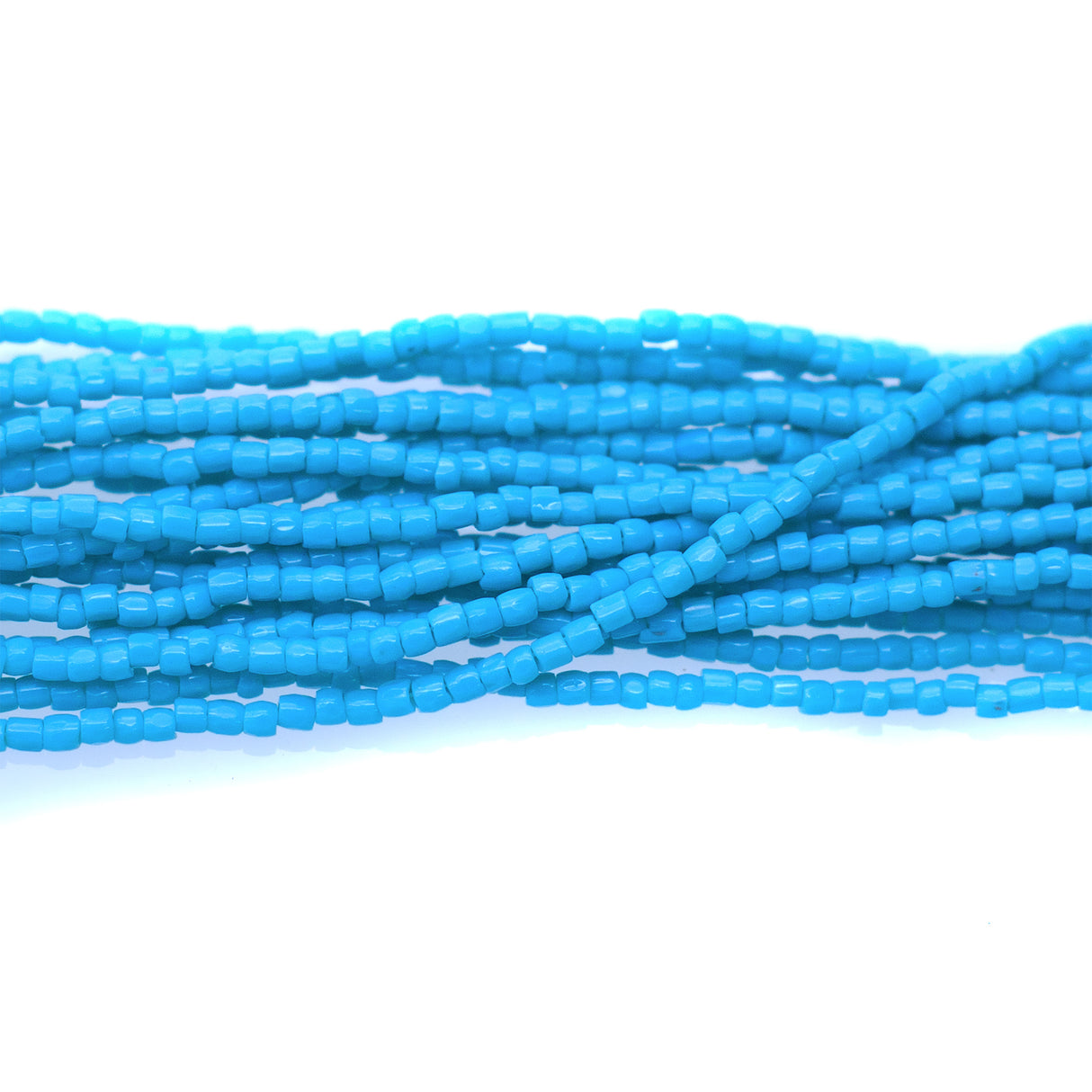 12SC165R: CZ Seed Bead 3-cut Opaque Turquoise Blue 12/0-1HK