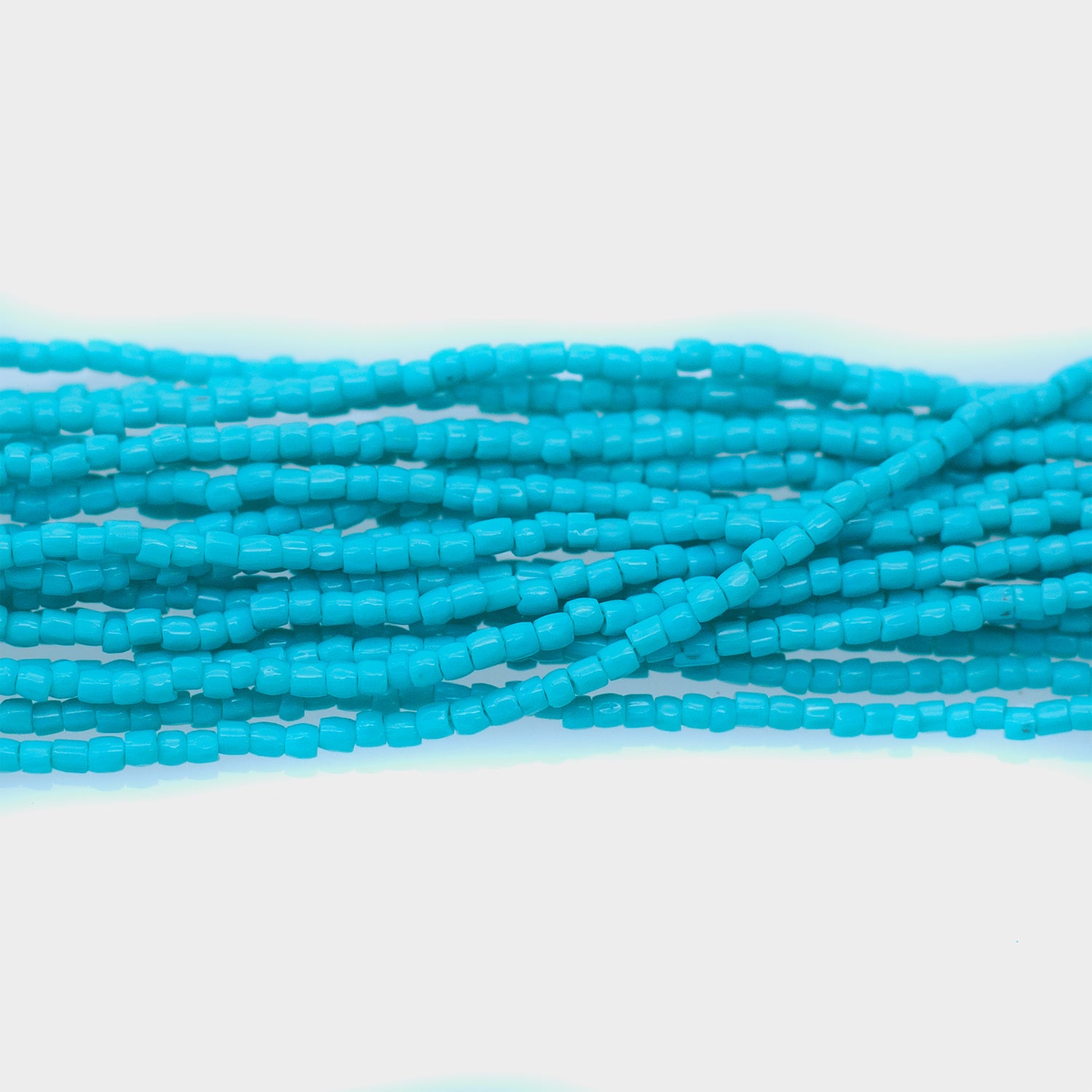 12SC185: CZ Seed Bead 3-cut Opaque Turquoise  Green 12/0 5HK