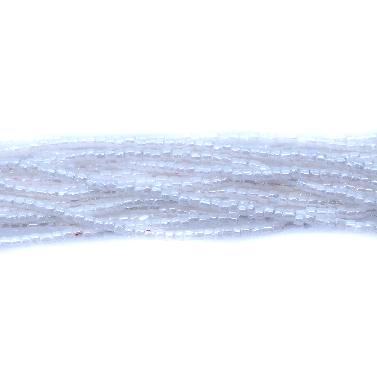 12SC312: CZ Seed Bead 3-cut Opaque White Luster 12/0 5HK