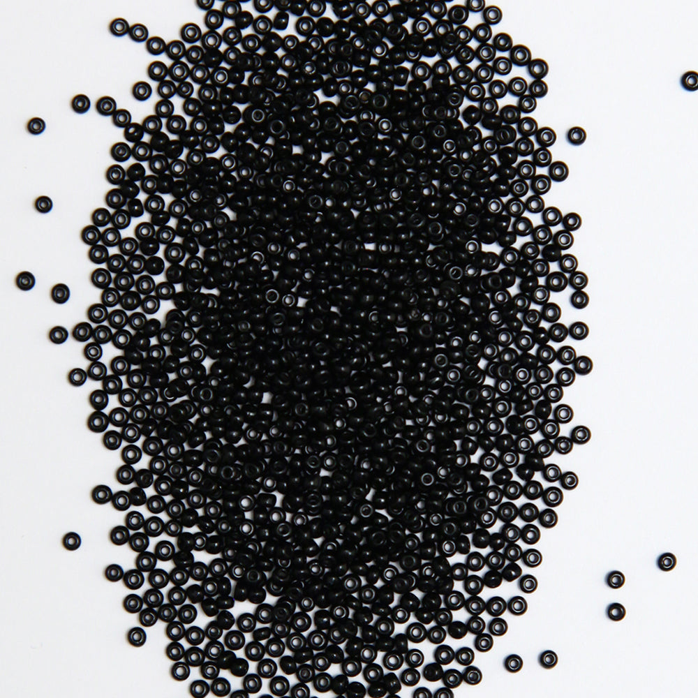 12SV100-36: Vintage Venetian Opaque Jet Black 12/0 250 Grams