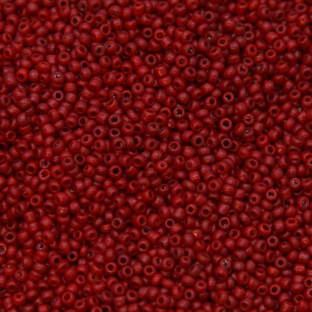 12SV146-1R: Vin Venetian Seed Bead Opaque Brick Red #1 12/0-50GM