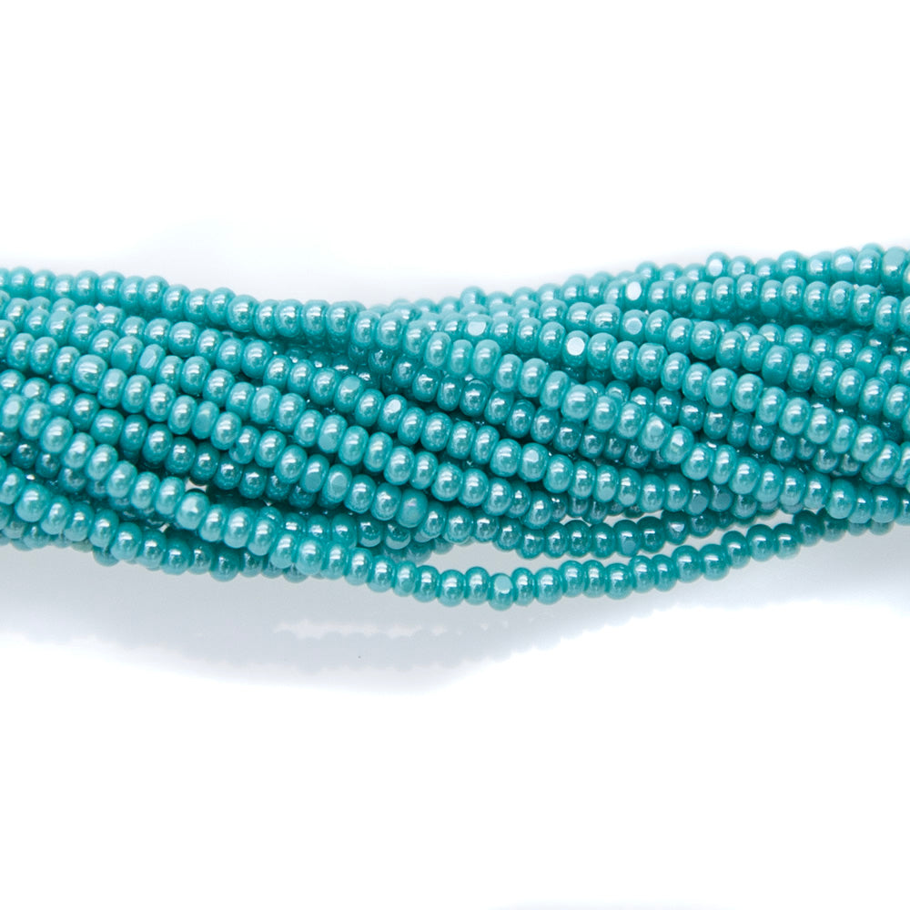 13SB385-C: CZ Seed Bead Charlotte Sfinx Turquoise Green 13/0