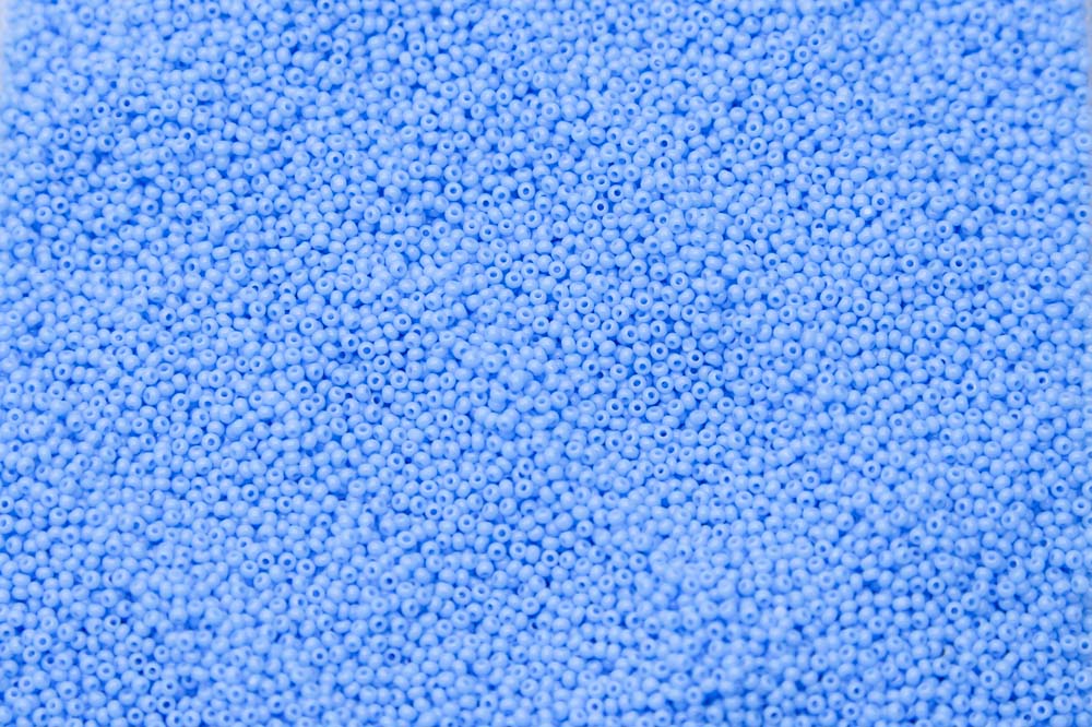 15SB162-CL: CZ Seed Bead True Cut Light Turquoise Blue 15/0 100GM