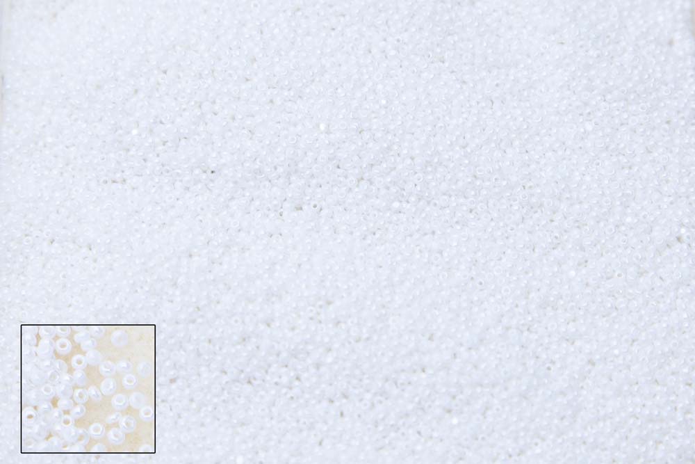 15SB312-CL: CZ Seed Bead True Cut White Luster 15/0 100GM