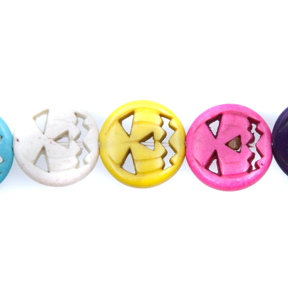 15ST50-MX: Magnesite Mix Color Pumpkin 15mm