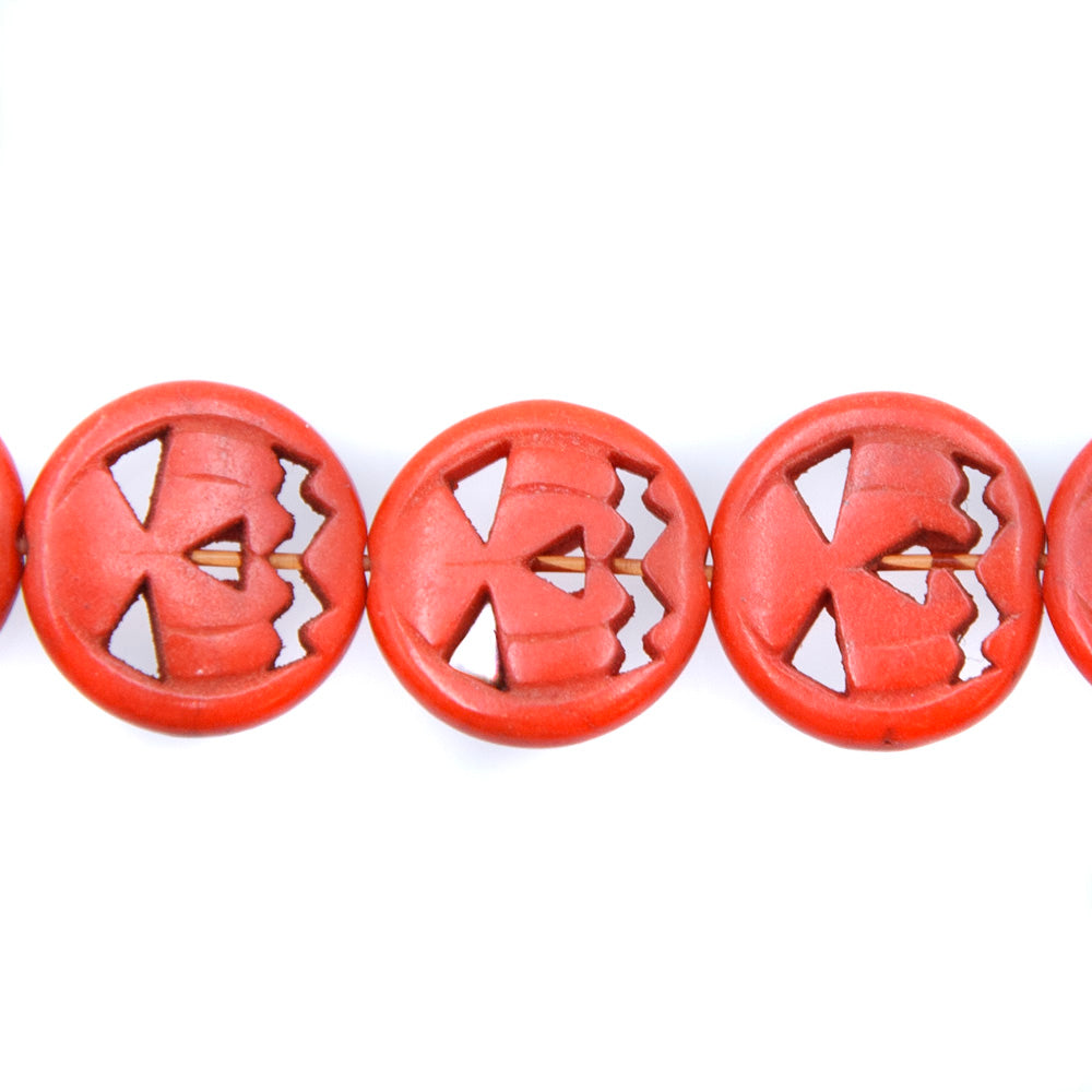 15ST50-PK: Magnesite Orange Pumpkin 15mm