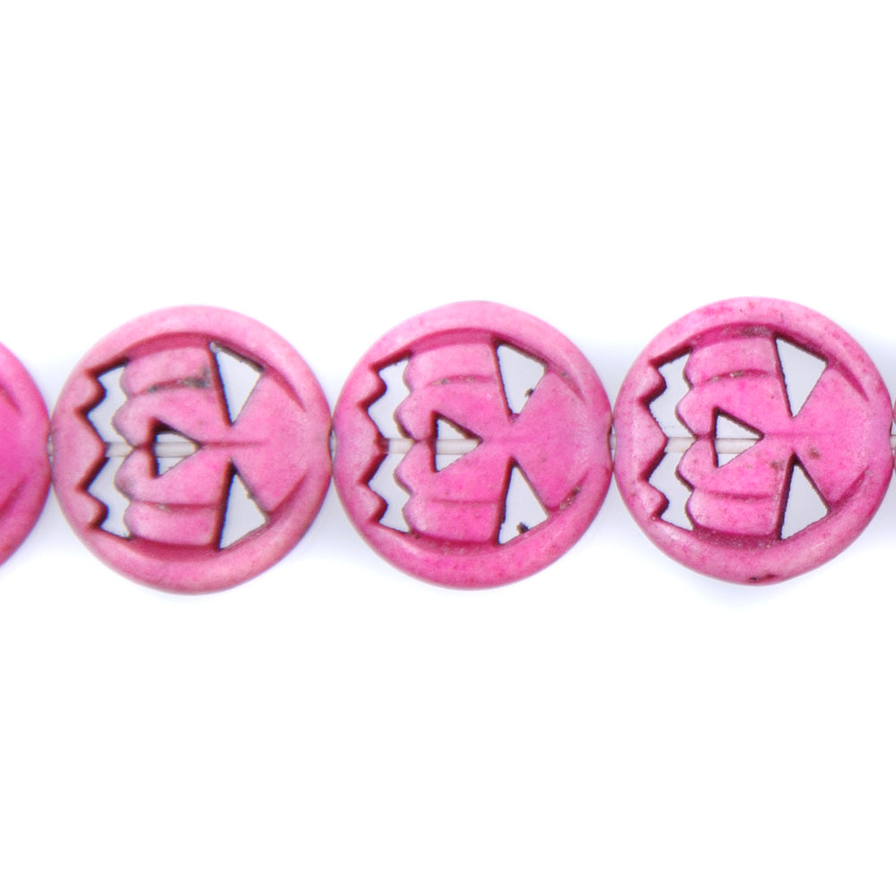 15ST50-PNK: Magnesite Pink Pumpkin 15mm 15.5" String