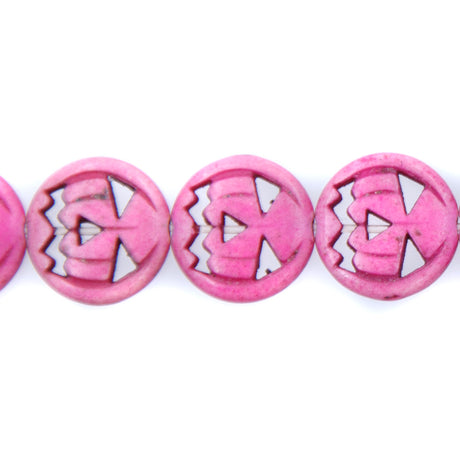 15ST50-PNK: Magnesite Pink Pumpkin 15mm 15.5" String