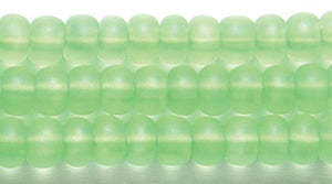 6SB684-NT: CZ Seed Bead Neon Green On Crystal 6/0 36STR