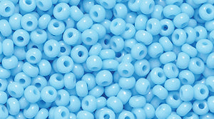 11SB162-L: CZ Seed Bead Op LT Turquoise Blue 11/0 250GM