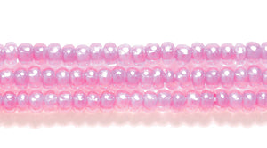 10SB792: CZ Seed Bead Colorlined Pink 10/0 - 5HK