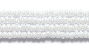 11SB312: CZ Seed Bead Sfinx Chalk White 11/0 6HK