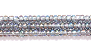 11SB505-T: CZ Seed Bead TR Grey AB 11/0 6HK