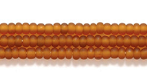 10SB256-M: CZ Seed Bead TRANS DK Topaz Matte 10/0 5HK