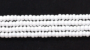 13SB112: CZ Seed Bead Opaque White 13/0 9 Hanks