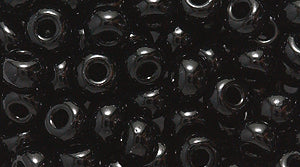 6SB109-L: CZ Seed Bead Op Black 6/0 250GM