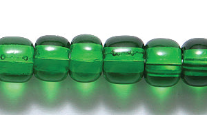 1SB284: CZ Seed Bead TR Christmas Green 1/0 8STR