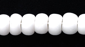1SB112: CZ Seed Bead Opaque White 1/0 100PST AVG 8STR