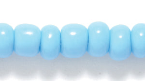 1SB162: CZ Seed Bead Opaque Turquoise LT Blue 1/0 8STR