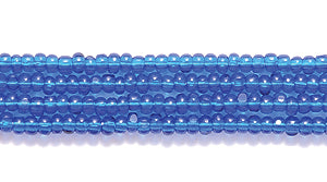13SB268-C: CZ Seed Bead Charlotte Cut TR Capri Blue 13/0 18HK