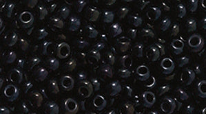 10SB109-L: CZ Seed Bead Op Black 10/0 250GM