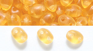 34TQ254-M: CZ Twin Two Hole Topaz Matte 2.5x5mm-150GM