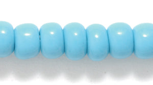 1SB164: CZ Seed Bead Opaque Turquoise Blue 1/0 8STR