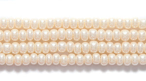 11SB651: CZ Seed Bead Pearl LT Eggshell 11/0 6HK