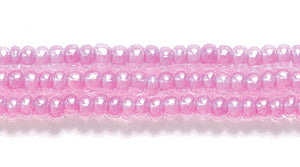 11SB794: CZ Seed Bead Colorlined DK Pink 11/0 6HK
