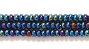 10SB579: CZ Seed Bead Blue Iris AB 10/0 5HK