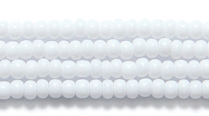 10SB112: CZ Seed Bead Opaque White 10/0 5HK